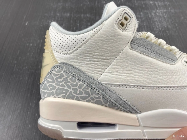 Rep TBK Craft Jordan Air 3 Ivory FJ9479-100 0714